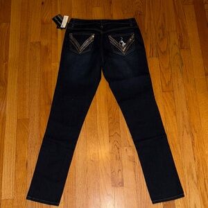 Baby Phat Black Kids Jeans with Embellished Pockets